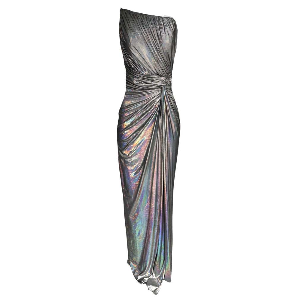 Cult Moda - Silver Metallic Cocktail Prom Dress